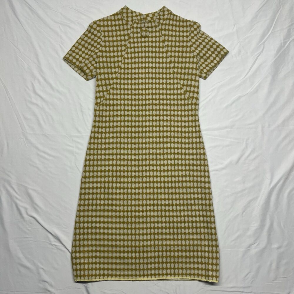 Vintage Handmade Shift Dress Small 30" Bust Knee Length Mod 60s 70s Style